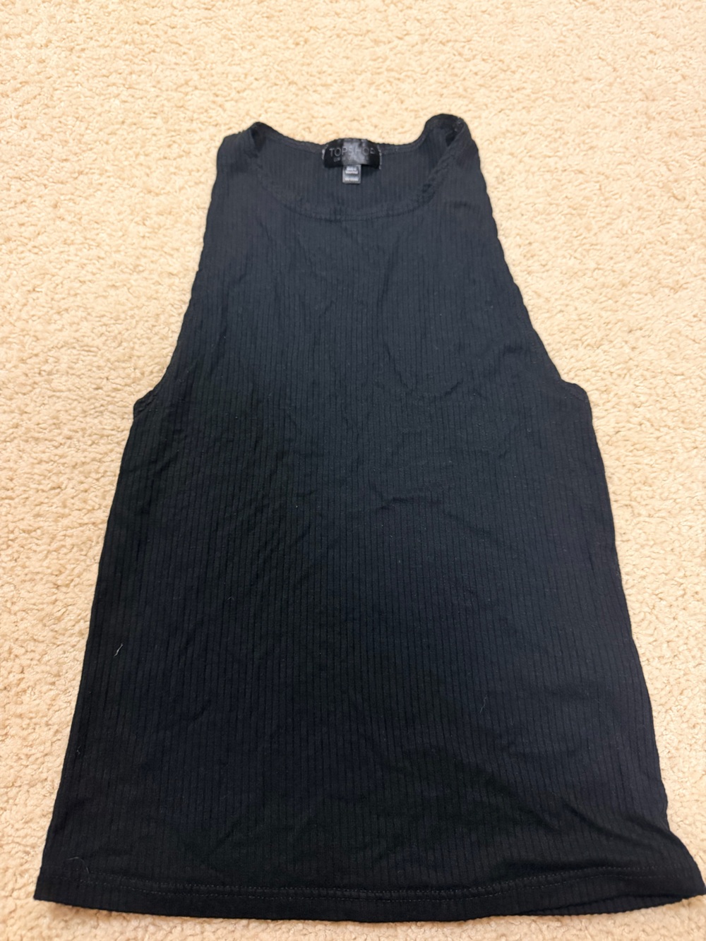 Topshop Black Ribbed High Neck Sweater